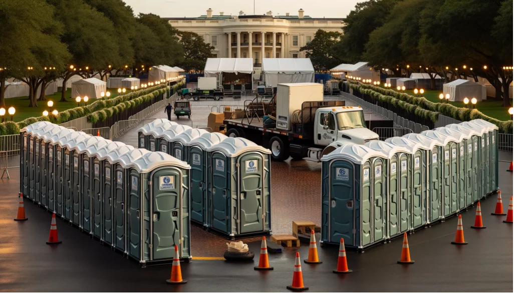 Festival portable toilets